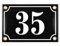 Sosenco Número de casa – 10 x 15 cm – Cerámica esmaltada – Resistente a la intemperie – Personalizado – Placa esmaltada (Negro)