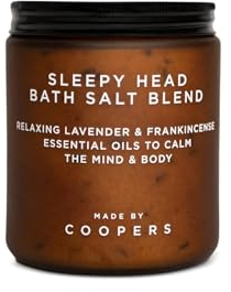 Made by Coopers Entspannendes Badesalz (Sleepy Head) Mit ätherischen Ölen aus Lavendel und Weihrauch (500g)