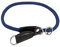 lionto Hundehalsband aus strapazierfähigem Nylon für Hundetraining, Länge 30 cm, 0,8 cm Dicke, Zugstopp Halsband für Hunde, Lederimitat mit Metallring & Anpassung durch stufenlosen Schieber, blau
