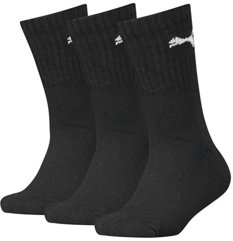 PUMA Unisex Kinder Crew Socken, Schwarz, 27-30 EU