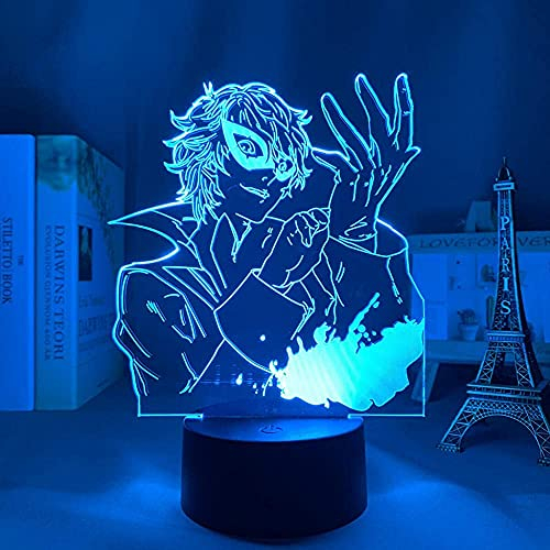 Luz de noche LED para habitación de niños decoración de dormitorio luz de noche para regalo de cumpleaños lámpara de mesa dormitorio gadget anime persona 7 colores