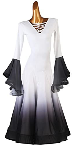 Tzdd Gesellschaftstanz Outfit Ballsaal Tanzkleider Trainieren Damen Für Leistung Walzerrock Modernes Tanzkleid Kostüm Für Damen,Black c,S