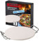 FLAMMBURO BBQ-System Pizzastein Ø 30 cm inkl. Halterung – Pizzaplatte aus Cordierit, für Pizza, Brot oder Gebäck mit knusprigen Böden. Durchmesser 30 cm. Kompatibel mit marktüblichen BBQ-Systemen.