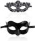2er-Pack Paar-Abschlussballmasken, 1 Blumenmuster, 1 schwarzer klassischer Stil sexy elegante Partys, Karneval in Venedig, Halloween, Maskerade, Mystery-Halbmaske verbundenen Augen Männer und Frauen
