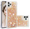 COTDINFOR Compatible with iPhone 11 Pro Max Liquid Case Glitter Sparkle Floating Bling Quicksand Flowing Shockproof Phone Cover for Phone 11 Pro Max Case TPU Love Gold YBWTLS.