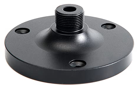 2PKS Schwanenhals Mikrofonhalter, Mikrofon-Flanschhalterung, Wandhalterung, Mikrofonständer, 5/8 Stecker, ideal für verschiedene Montagegeräte, Schwarz