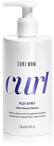 COLOR WOW Curl Wow Flo-etry Vital Natural Serum – With Naked Technology; Rich-Oil Blend Moisturizes Dry, Dehydrated Strands from Root to Tip for Plump, Juicy Curls. No Weight or greasy feel!
