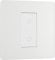 BG Electrical Secondary/Slave Single Touch Dimmer Light Switch, 2 Way, Screwless Front Plate, Evolve, Pearlescent White, PCDCLTDS1W