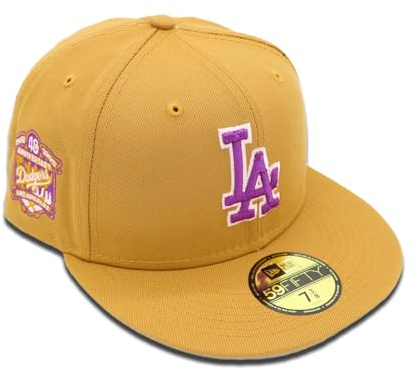 New Era Cap 59FIFTY Herren Basecap NFL NBA MLB Limited Edition (Los Angeles Dodgers Brown Purple, 7 3/8)