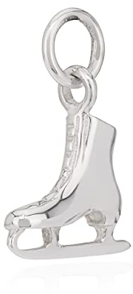 NKlaus Kettenanhänger Schlittschuhe aus 925 Silber, 14x12mm, 1 Stück | Gewicht: 1.1g; 3,5x3mm