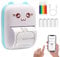 DIFCUL C9 Mini Thermal Printer,Bluetooth Labler Maker,Portable Inkless Printers Compatible with Android and ios,Printable Photos,Lists,Memo,QR Codes,Notes(With 5 Roll Paper+5 Colored Pens)