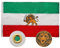 SYII Iran-Flagge, 10 x 15 cm, bestickt, alte iranische Löwe, Sonne, persische Flaggen mit 2 Messingösen und genähten Streifen, strapazierfähiges 210D-Polyester