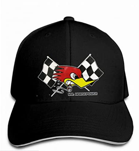 FUWIND Jahrgang Baseball Kappe Mark Baseball Cap BB Cap Print Baseball Cap Retro Racer Mr. Horsepower Hysterese Hat on His Lace Atmungsaktive Run Cap Sport Geburtstag Geschenk