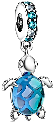 Ocean Blue Sea Turtle Dangle Bead Fit Charms Silberarmband DIY Damenschmuck Sommerkollektion