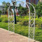 Pergolati E Archi da Giardino, Pergolato in Metallo per Esterni, Pergolato Resistente agli Agenti Atmosferici, Prato Rampicante, Cortile, Pergolato da Giardino in Metallo, Arco da Matrimonio,Bianc