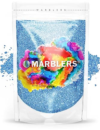 MARBLERS Blue Mica Powder [Sky Blue Pearl] 3oz (85g) | Cosmetic Grade | Epoxy Resin Pigment | Dye | Non-Toxic, Vegan, Cruelty-Free | Lip Gloss, Nails, Body Butter | Bath Bomb, Candle & Soap Making