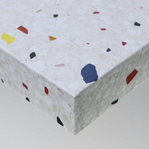 DIMEXACT - Papier peint adhésif effet terrazzo beige - 122 cm x 5 m - en Rouleau