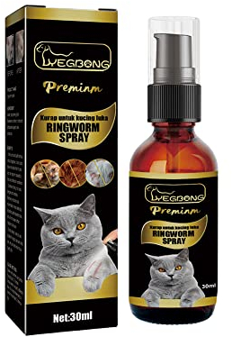 AMZLORD 30 ml Ringelflechte Milben Spray Krankheit Juckreiz Milbe Lindern Haustier Pflege Spray Reduzieren Lokale Entzündung Katze Liefert