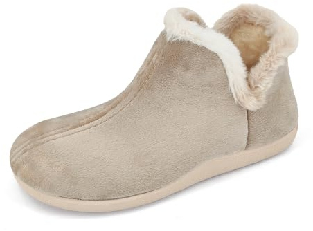 JOMIX Mokassins Damen Gefüttert Hausschuhe Geschlossene Lammfell Boots Winter Plüsch Pantoffeln Made in Spanien