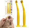 PAWINTOWN Soft Cat Toothbrush Set – Suitable for Dogs – Food Grade Silicone – Dental Care, Teeth Cleaning, Tooth Brushing Kit (Dazzling Daffodil)