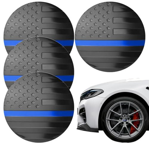 Auto-Felgenmittenabdeckung, Flaggen-Radmittenabdeckung | 4 Stück Nabenfelge Auto Radmitte Abdeckungen aus Aluminiumlegierung,Verbessern Sie die Fahrsicherheit mit Radaufklebern für SUV, LKW und