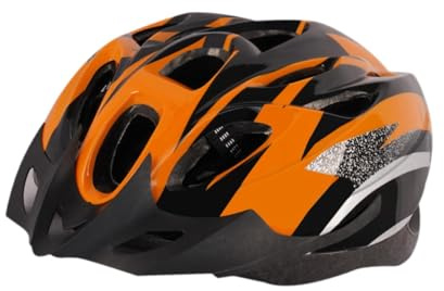 JISADER Casco da Bici Casco da Mountain Bike Casco da Ciclismo Ammortizzante Casco da Bicicletta per Adulti Donne Uomini Pendolarismo Equitazione Pattinaggio, Arancione