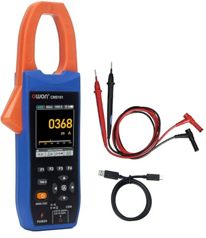 OWON Medidor de pinza de corriente AC/DC, función de escritura, función de osciloscopio 3 en 1, 20000 recuentos True RMS, medidor de pinza de corriente Bluetooth y osciloscopio
