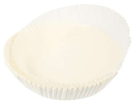 CRILSTYLEO 100 Stück Backpapier-pfannen Für Airfryer Hochtemperaturbeständige Papierschalen Antihaftbeschichtet Ölabsorbierend