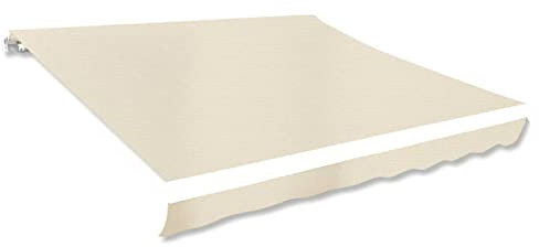 qohoio Toile d'auvent Crème 3 x 2,5 m (Cadre Non Inclus) Parasols Et Stores pour Patio,Parasol pour Balcon,Coupe Vent Terrasse
