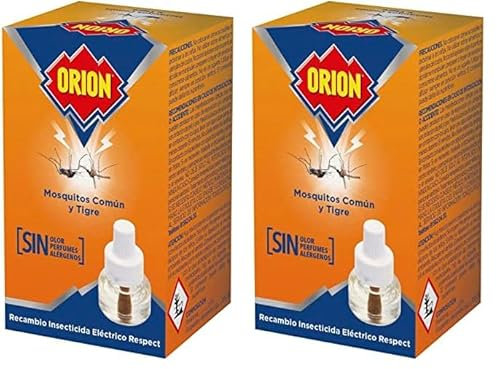 Orion - Insecticida Eléctrico para Mosquitos, Sin Olor, Sin Perfumes y Sin Alérgenos 1 Recambio (Paquete de 2)