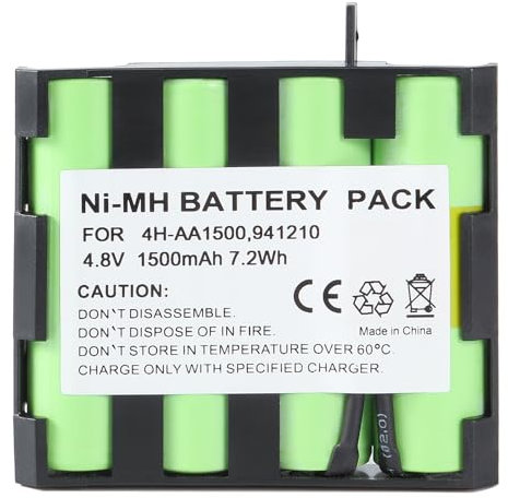 Xpopox Batteria NiMH con una capacità di 1500 mAh e una tensione di 4,8 V per dispositivi medici come simulatore muscolare come Compex 4H-AA1500, 941210, 941213