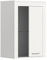 xonox.home Wohnzimmer Jam Vitrine Glasvitrine Dekoschrank Glas-Kommode Stauraumschrank Hängevitrine Standvitrine in weiß Melamin, ca.60x86x35 cm