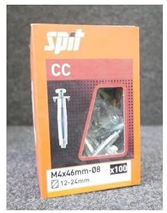 Spit - Cheville à expansion (boîte de 100) pour plaque de plâtre avec vis métrique Ø 4x46/24mm Zentech SPIT