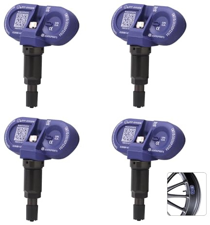 7JI Däcktryckssensor Bluetooth (BLE) för Tesla, OEM-ersättningssensorer | TPMS däcksensor däcktryckskontrollsystem, 1490701-01-C, Tesla Model S/3/X/Y OEM ersättningssensorer (4 st)