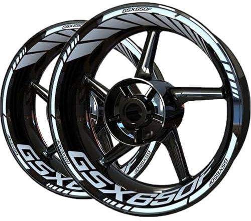 BYLKFC Reflektierend Motorrad-Felgenaufkleber Für Suzuki GSX650F GSX 650 F GSX 650F Felgenrandaufkleber Felgenaufkleber Radnabenaufkleber Felgenaufkleber(Farbe 4)