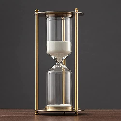 VDLLQYN, Sablier nordique moderne, sablier créatif, cadre en métal, verre borosilicate, sablier 30/60 minutes, décoration de salon, luxe et simplicité ,Sablier de sable(Purple Sand,30 minutes (7*18cm)
