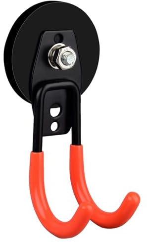 Magnet Hooks for Hanging - Industrial Strength Hanger, Metal Wall Hook | Storage Mount for Organising Power Tools, Garden Gear, Shed Use, Ladder Holders, Magnetic Grip for Steel Panel Surfaces