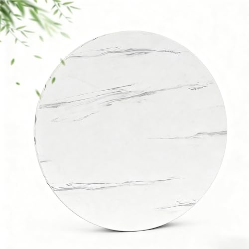 Runde Tischplatte, Runde Holzplatte Für Esstisch, 50cm 70cm 80cm 100cm Ersatzplatte Für Couchtische/Gartentische, Holz Bodenplatte(White,60cm/23.6in)