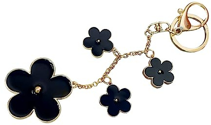 HQHYGM Five-leaf Decorative Plant Themed Key Ring Cute Car Keychain Pendant Women Garden Metal Ornaments Accessory for Everyday Use