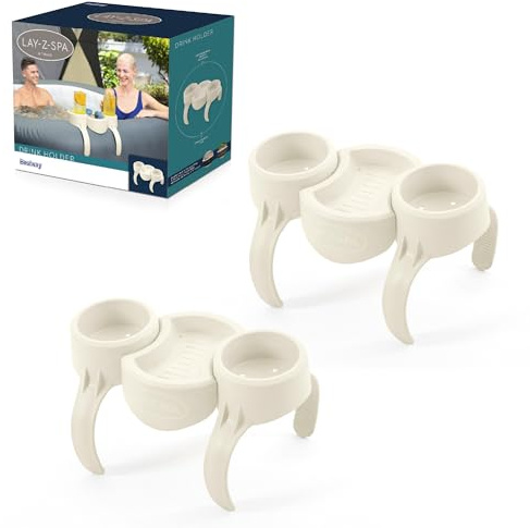 Lay-Z-Spa 60306 Hot Tub Drinks Holder and Snack Tray, Inflatable Spa Accessory, Double Pack