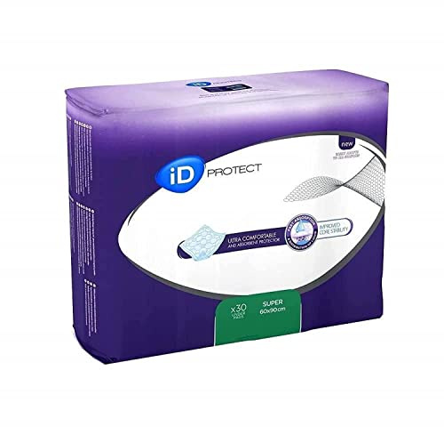 ID Expert Protect Underpads Super 60 x 90 cm | 1 Pack of 30 | disposable underpads, absorbent bed pads, incontinence underpads, bed protector pads, waterproof bed pads,
