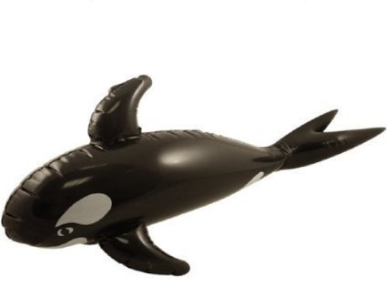 BLOW UP INFLATABLE WHALE PARTY DECORATION PROP ACCESSORY 85cm