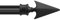 Deco Window 3/4 Inch Adjustable Black Curtain Rod for Windows Curtains with Flat Arrow Finials & Brackets Set - 66 to 120