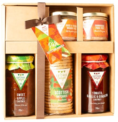 Cottage Delight The Pate Selection Hamper - A Special Savoury Selection Perfect for Pate Lovers - Including Savoury Biscuits, Pates & Chutneys