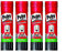 Pritt Klebestift, transparent, auswaschbar, ablösbar, ohne Lösungsmittel, (4 Stück, 22g)