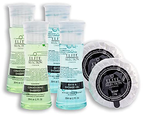 Conditioning Anti-Dandruff Shampoo Clean Dandruff Shampoo Shower Gel Body Wash for Normal Dry Sensitive Skin Travel Mini Soaps Small Bath Soap 15 gm Soap Elite 20 mil Bottles B&B Pack of 30 (10 Each)