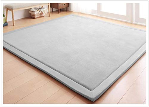 Fancytan Teppich Für Kinderzimmer, Krabbelmatte, Kinder Spielmatte Weich Teppiche Tatami for Schlafzimmer, Wohnzimmer, Klassenzimmer, Grau, 180 x 200 cm