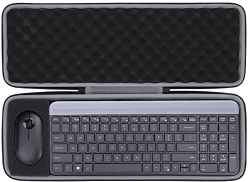 co2CREA Hart Tasche für Logitech MK470 Slim Combo Kabelloses Tastatur Maus Set Case Etui Tragetasche (Nur Hülle, Enthält kein Tastatur Maus Set)