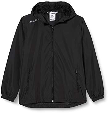 uhlsport Essential Rain Jacket Veste Homme, Noir/Blanc, 116