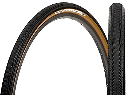 Panaracer Gravelking Semi Slick TLC Folding Tyre Neumático de Grava, Unisex, Negro/marrón, 700 x 38 c